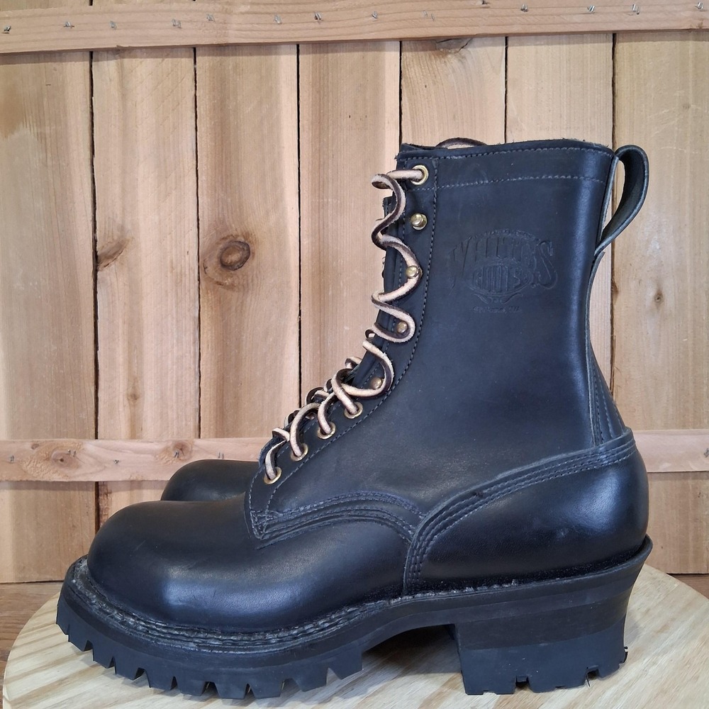 White's Smokejumper Boots Mens 6 EE Black Leather Vibram Wildland Fire USA Made